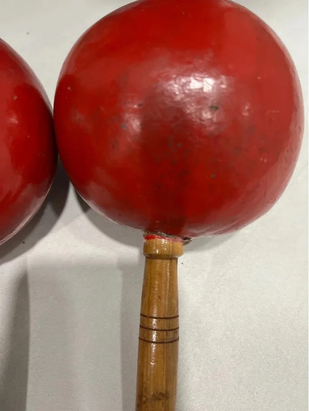 2pc vintage-style, hand-painted wooden maracas Florida beach
